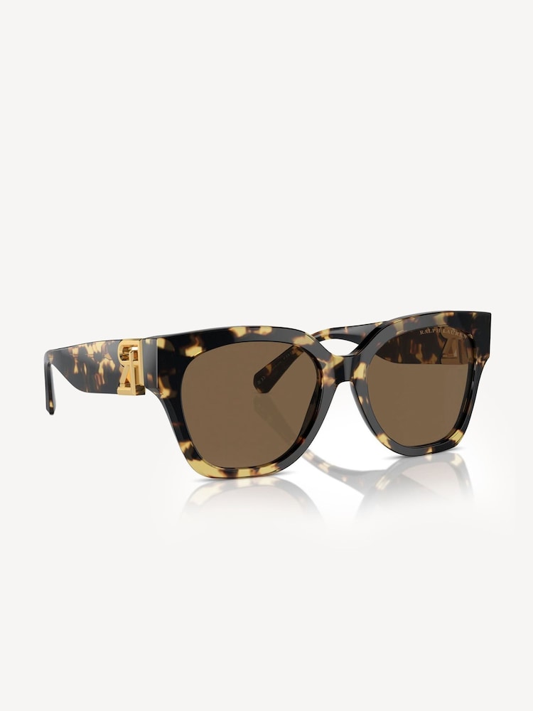 Ralph Lauren Oversized The Ricky Rl8221 Butterfly Brown Sunglasses - Image 1 of 6 Ralph Lauren Oversized The Ricky Rl8221 Butterfly Brown Sunglasses - Image 1 of 6