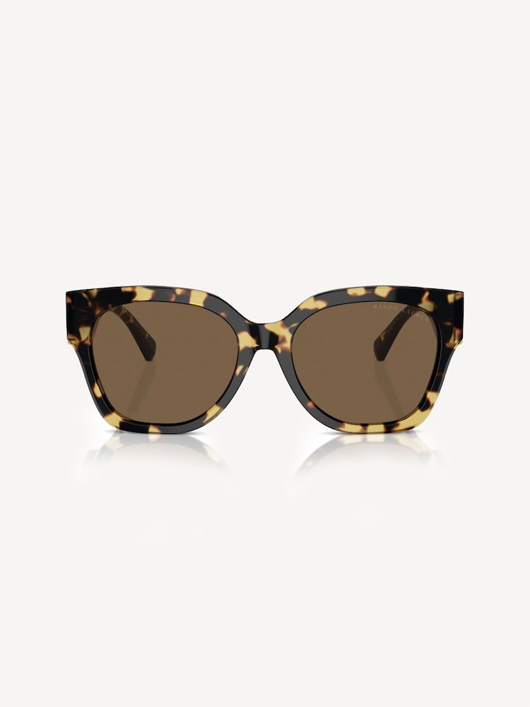 Ralph Lauren The Oversized Ricky Rl8221 Butterfly Brown Sunglasses - Image 2 of 5