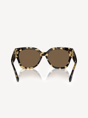 Ralph Lauren The Oversized Ricky Rl8221 Butterfly Brown Sunglasses - Image 3 of 5