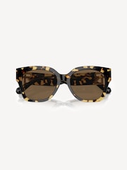 Ralph Lauren The Oversized Ricky Rl8221 Butterfly Brown Sunglasses - Image 4 of 5