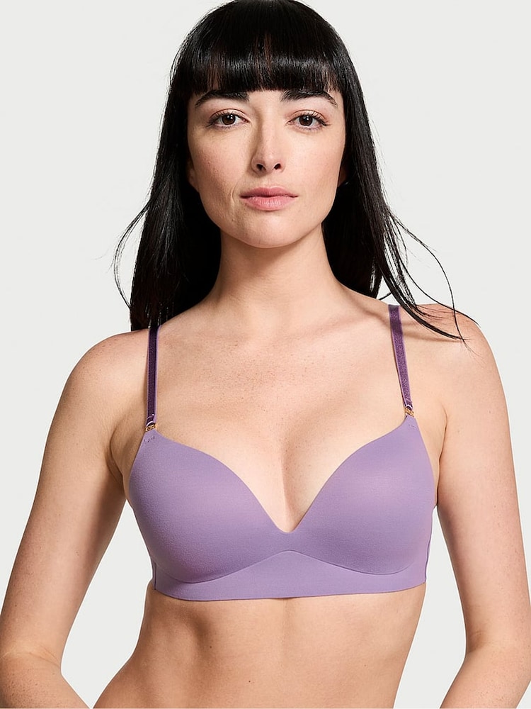 Victoria's Secret Frozen Plum Purple Non Wired Push Up Smooth Bra - Image 1 of 4