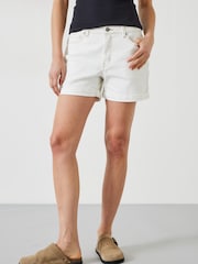 Hush White 100% Cotton Denim Shorts - Image 2 of 4