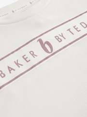 Кремовый - Топ для дома в рубчик B by Ted Baker - Image 6 of 8