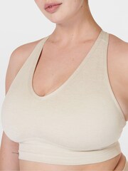 Sweaty Betty Creme Beige Marl Gaia Yoga Bra - Image 5 of 7