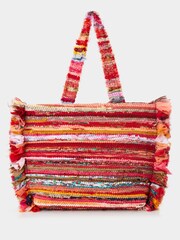 Joe Browns Orange Sari Fringed Tote Bag - Image 2 of 4