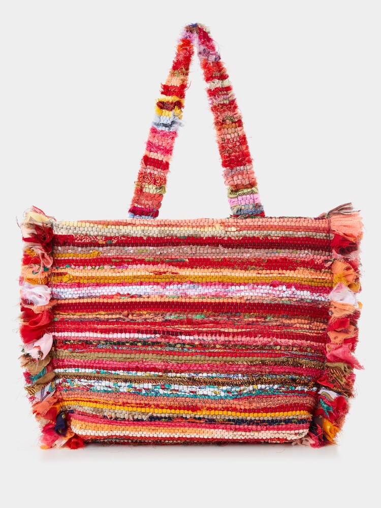 Joe Browns Orange Sari Fringed Tote Bag - Image 2 of 4