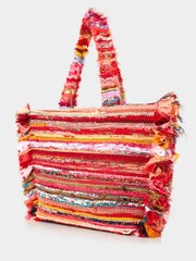Joe Browns Orange Sari Fringed Tote Bag - Image 3 of 4