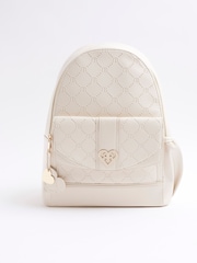 Creme - River Island Mädchen-Rucksack mit Prägung und Tasche - Bild 2 von 6