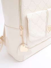 Creme - River Island Mädchen-Rucksack mit Prägung und Tasche - Bild 4 von 6