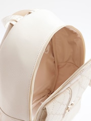 Creme - River Island Mädchen-Rucksack mit Prägung und Tasche - Bild 5 von 6