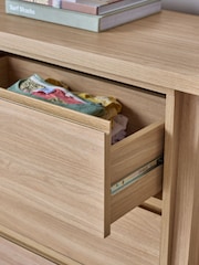 Light Natural Oti Oak Effect 6 Drawer Chest of Drawers - Image 4 of 9