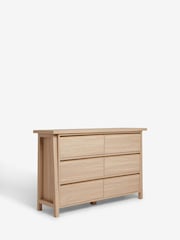 Light Natural Oti Oak Effect 6 Drawer Chest of Drawers - Image 6 of 9