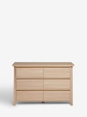 Light Natural Oti Oak Effect 6 Drawer Chest of Drawers - Image 8 of 9