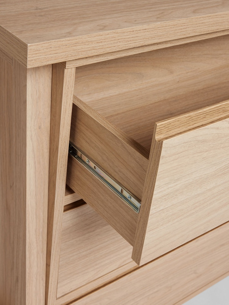 Light Natural Oti Oak Effect 6 Drawer Chest of Drawers - Image 9 of 9