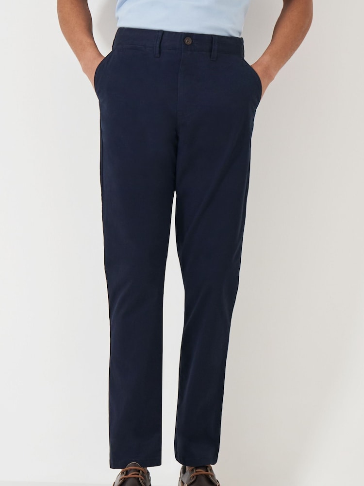 Синий - Прямые брюки чинос Crew Clothing - Image 1 of 5