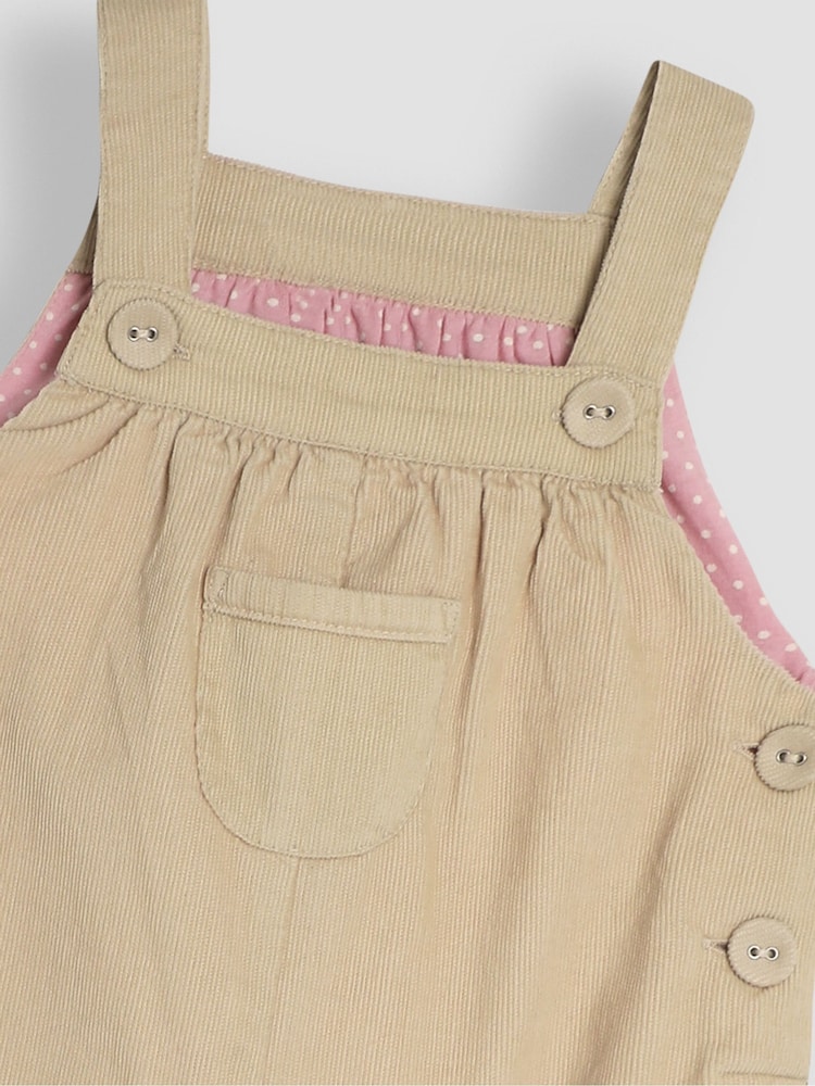 JoJo Maman Bébé Neutral Cord Dungarees - Image 3 of 3
