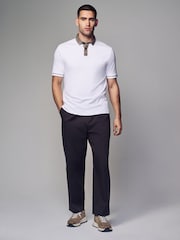 White Short Sleeve Smart Collar Polo Shirt - Image 2 of 4
