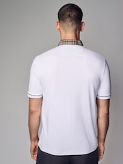 White Short Sleeve Smart Collar Polo Shirt - Image 3 of 4