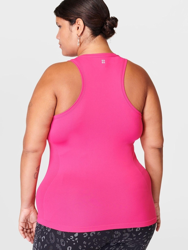 Sweaty Betty Punk Pink Athlete Seamless Workout Tank Top - Image 2 of 5