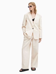 AllSaints White Payton Trousers - Image 1 of 8