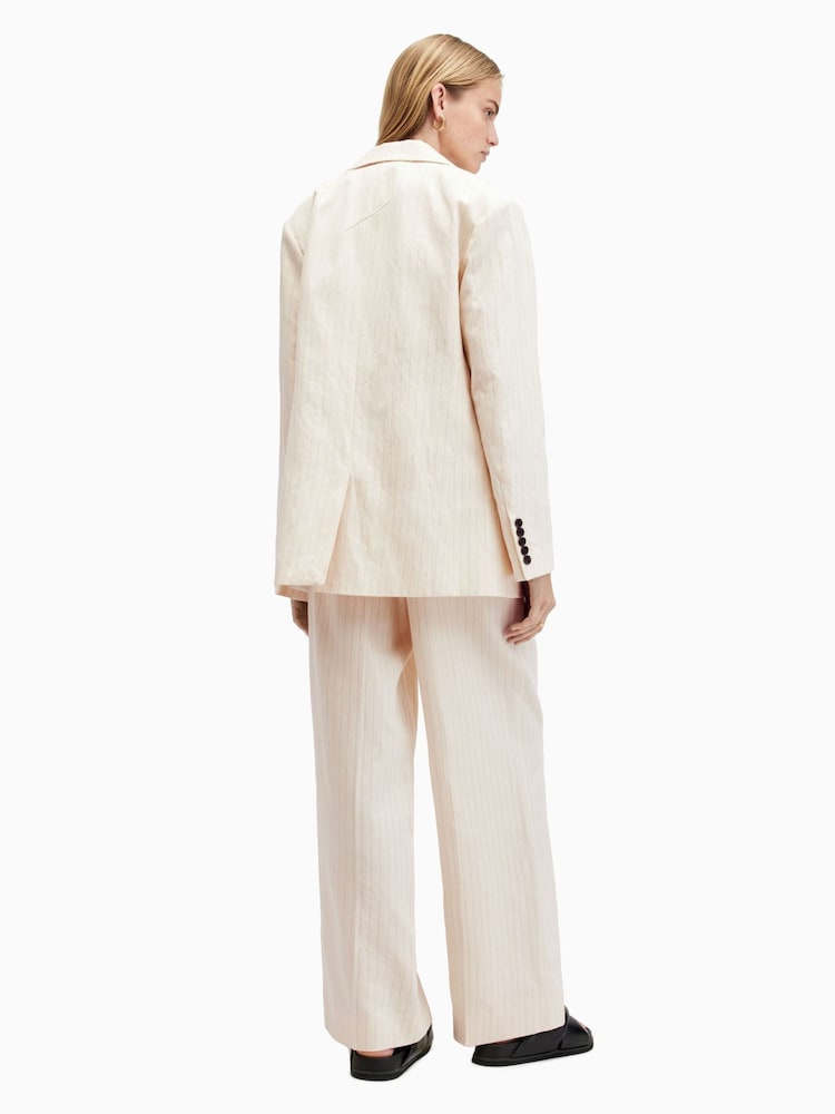 AllSaints White Payton Trousers - Image 2 of 8