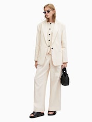AllSaints White Payton Trousers - Image 3 of 8