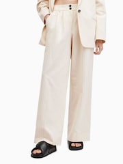 AllSaints White Payton Trousers - Image 4 of 8