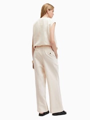 AllSaints White Payton Trousers - Image 7 of 8