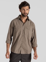 Craghoppers Kiwi Long Sleeved Brown Shirt - Image 1 of 1