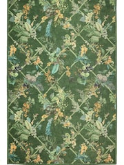Laurence Llewelyn-Bowen Green Cotswold Fantasia Washable Flat Weave Rug - Image 3 of 6