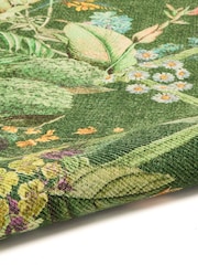Laurence Llewelyn-Bowen Green Cotswold Fantasia Washable Flat Weave Rug - Image 6 of 6