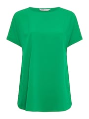 Yours Curve Green Green Short Sleeve Blouse - Image 5 of 5
