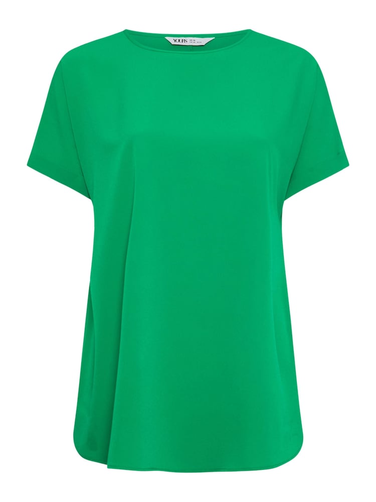 Yours Curve Green Green Short Sleeve Blouse - Image 5 of 5