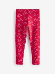 Red Bow/Pink/Black Floral Leggings 5 Pack (3-16yrs) - Image 2 of 8