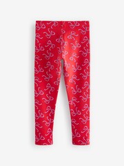 Red Bow/Pink/Black Floral Leggings 5 Pack (3-16yrs) - Image 7 of 8