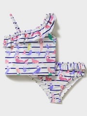 Tankini con volantes y estampado a rayas y sirenas de Crew Clothing Company - Imagen 1 de 3