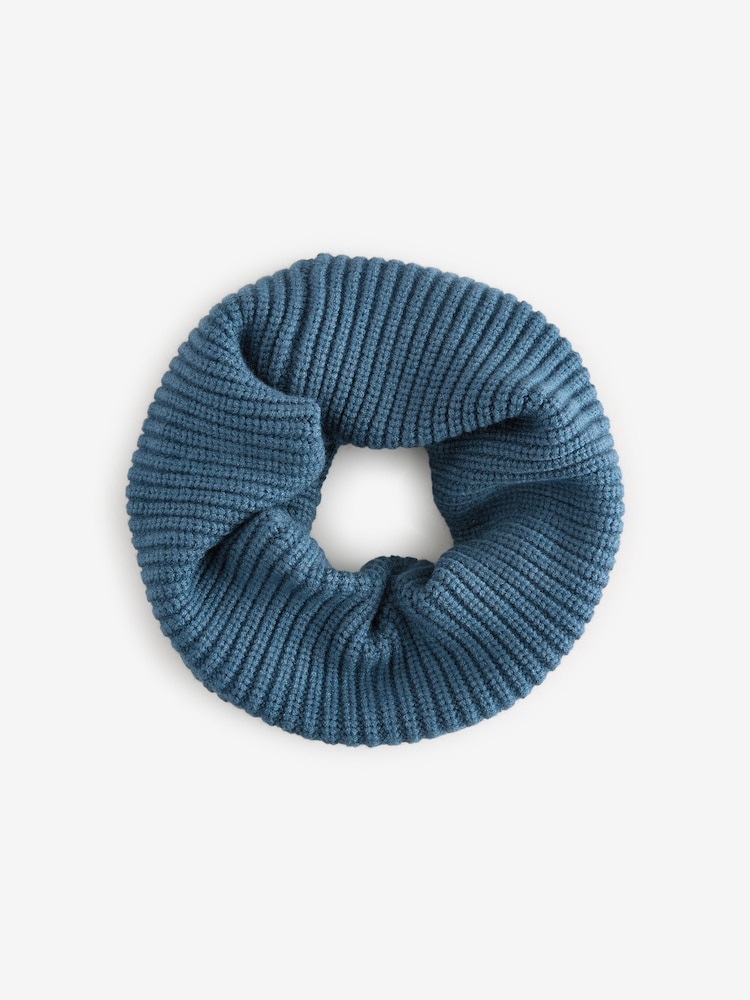 Petrol Blue Knitted Snood (1-16yrs) - Image 1 of 2
