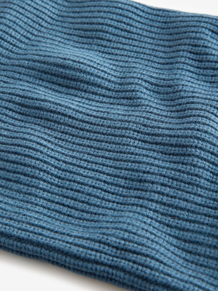 Petrol Blue Knitted Snood (1-16yrs) - Image 2 of 2