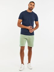 Зеленый - Threadbare трикотажные шорты из фактурной вафельной ткани - Изображение 3 из 4