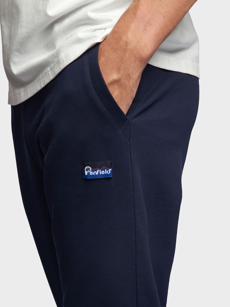 Penfield Navy Blue Mens Relaxed Fit 100% Cotton Original Logo Joggers - Image 4 of 5