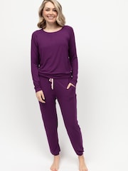 Cyberjammies Purple Jersey Slouch Pyjamas Set - Image 2 of 4