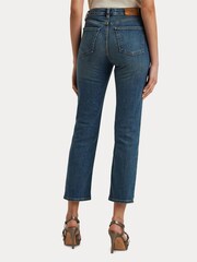 Lauren Ralph Lauren Blue High Rise Straight Leg Ankle Jeans - Image 2 of 7