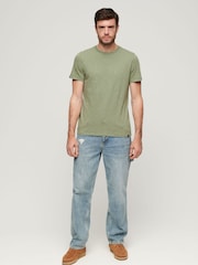 Superdry Green 100% Cotton Crew Neck Slub Short Sleeved T-Shirt - Image 2 of 6