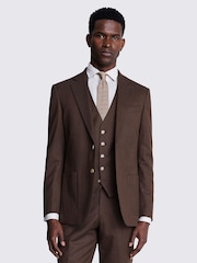 MOSS Copper Brown Tailored Fit Flannel Copper Jacket - Image 1 of 7