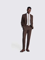 MOSS Copper Brown Tailored Fit Flannel Copper Jacket - Image 4 of 7