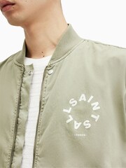 AllSaints Green Tierra Faded Bomber Jacket - Image 3 of 8