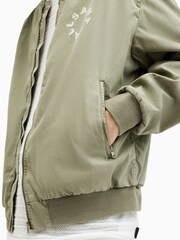 AllSaints Green Tierra Faded Bomber Jacket - Image 7 of 8