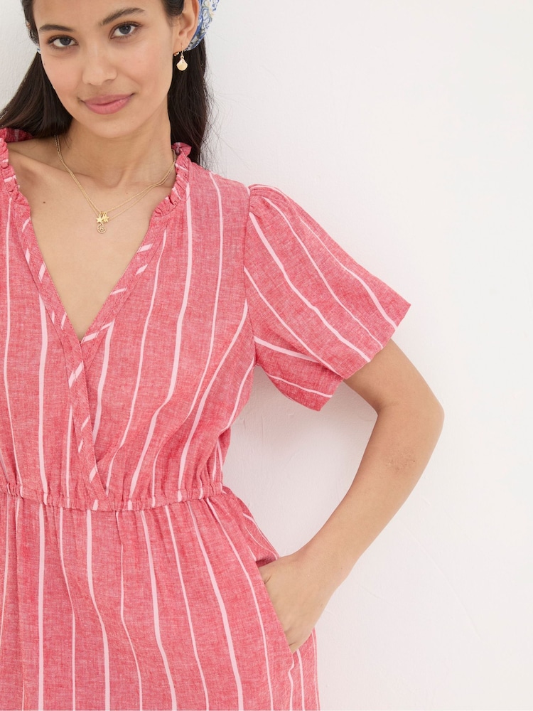 Buy FatFace Aubrey Red Stripe Linen Blend Maxi Dress from the Next UK  online shop