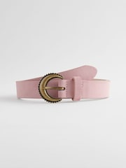 Pink Ornate Buckle Suede Belt - Image 3 of 5