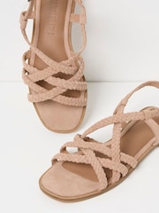 FatFace Estelle Pink Suede Strap Sandals - Image 3 of 3